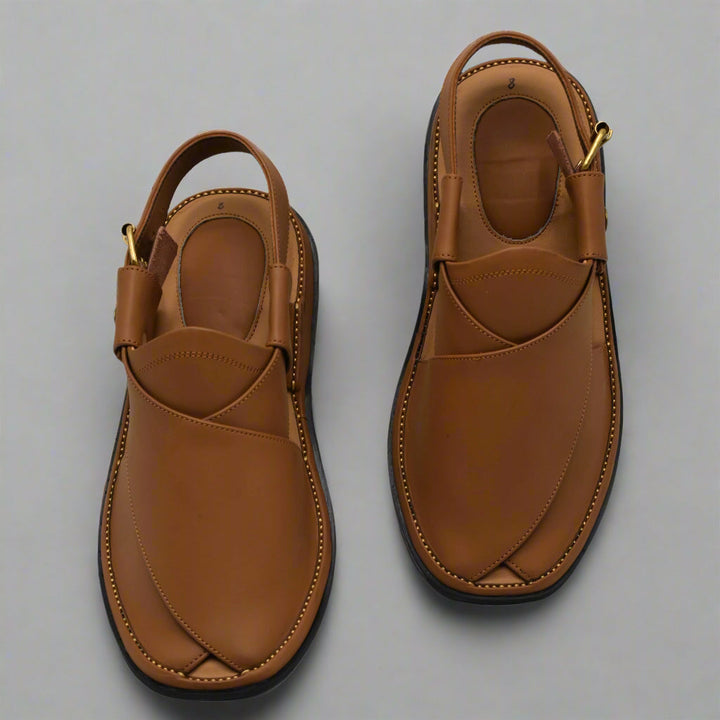 GoGo Yellow Leather Chappal