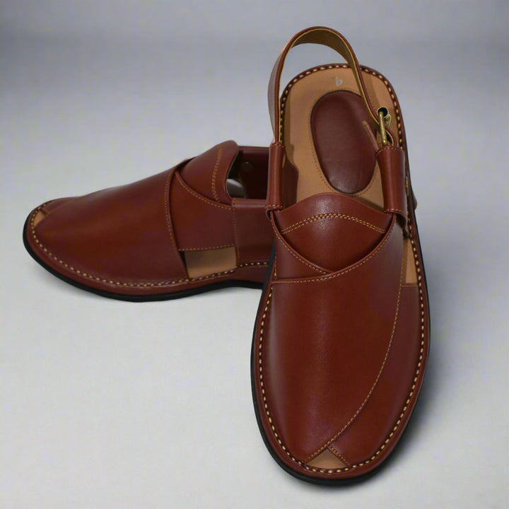 GoGo Red Leather Chappal